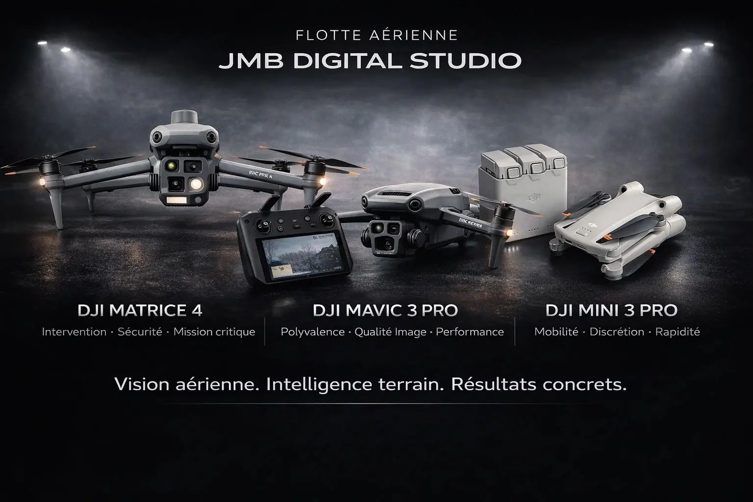 Flotte aérienne professionnelle de JMB Digital Studio